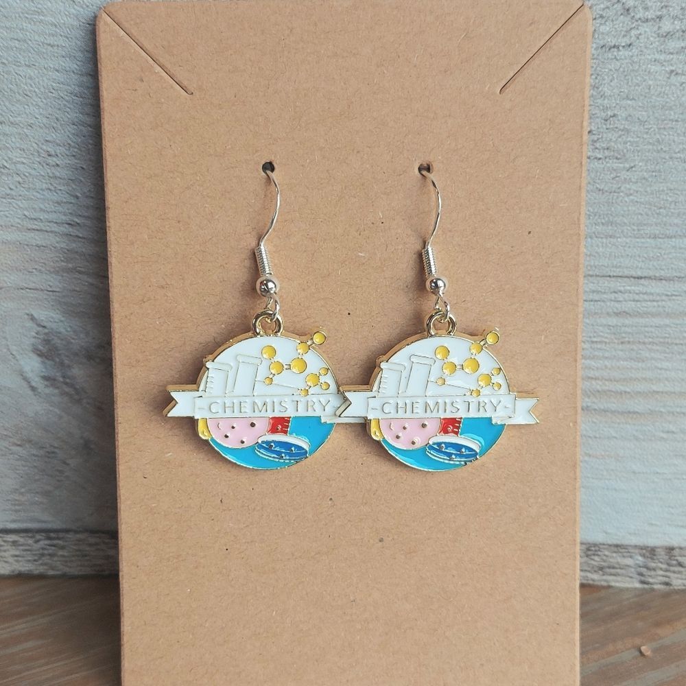 Science Teacher Earrings Chemistry